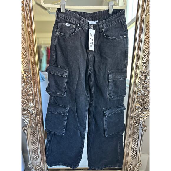 The Ragged Priest Black Combat Cargo Jeans Charcoal Size 26 NEW NWT - Picture 5 of 9